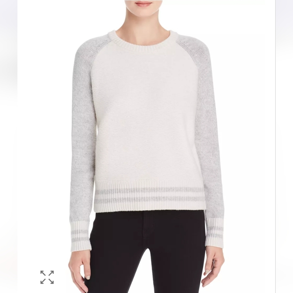 Rag & Bone Jana Sweater Cream and Gray Knit Crew Neck - Picture 10 of 10